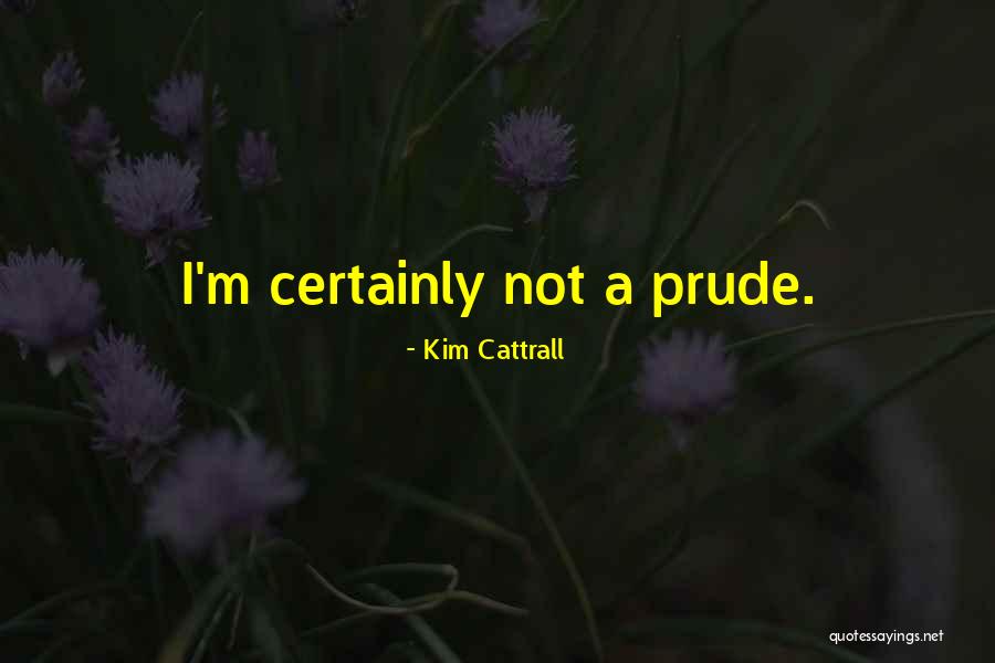 I'm A Prude Quotes By Kim Cattrall