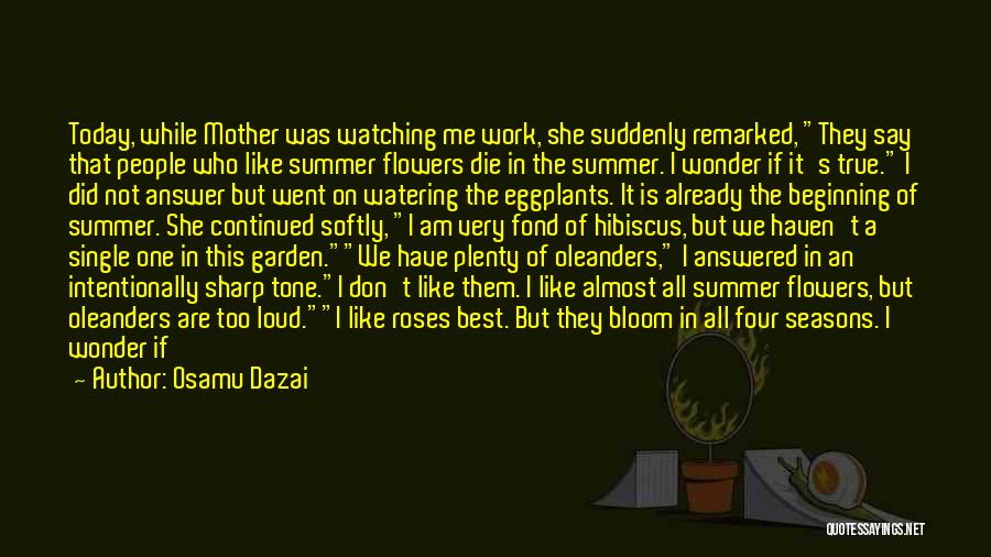 I'm A Single Mother Quotes By Osamu Dazai