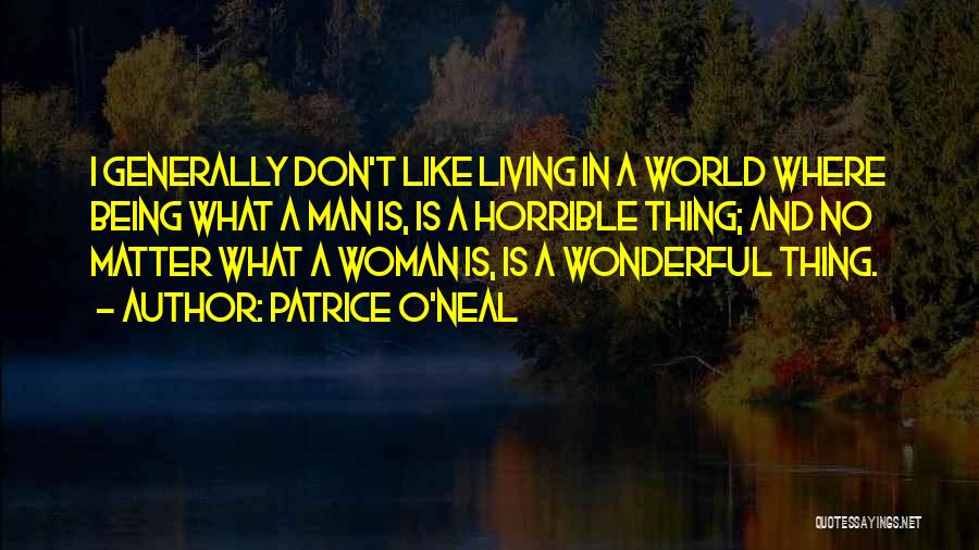 I'm A Wonderful Woman Quotes By Patrice O'Neal