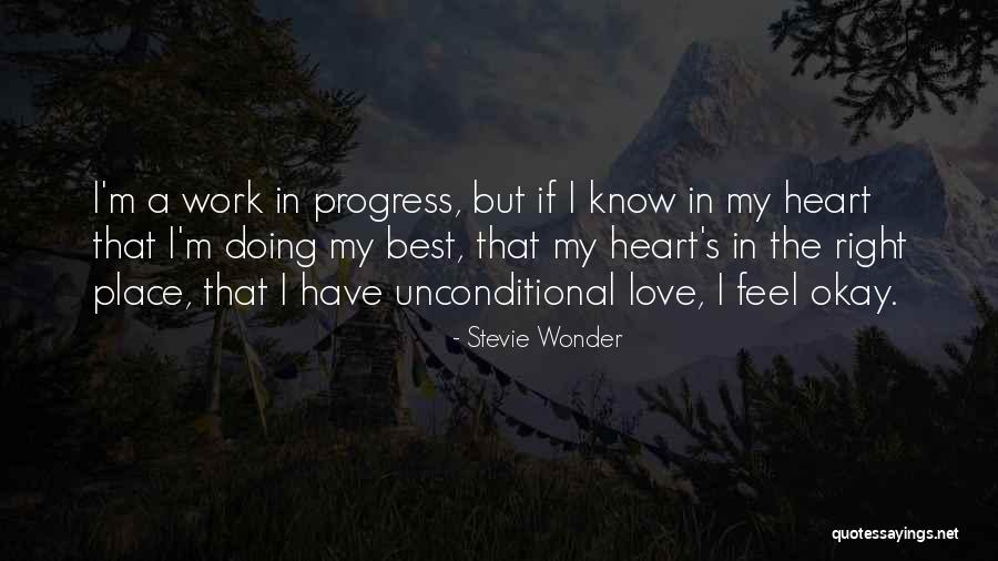 I'm A Work In Progress Quotes By Stevie Wonder