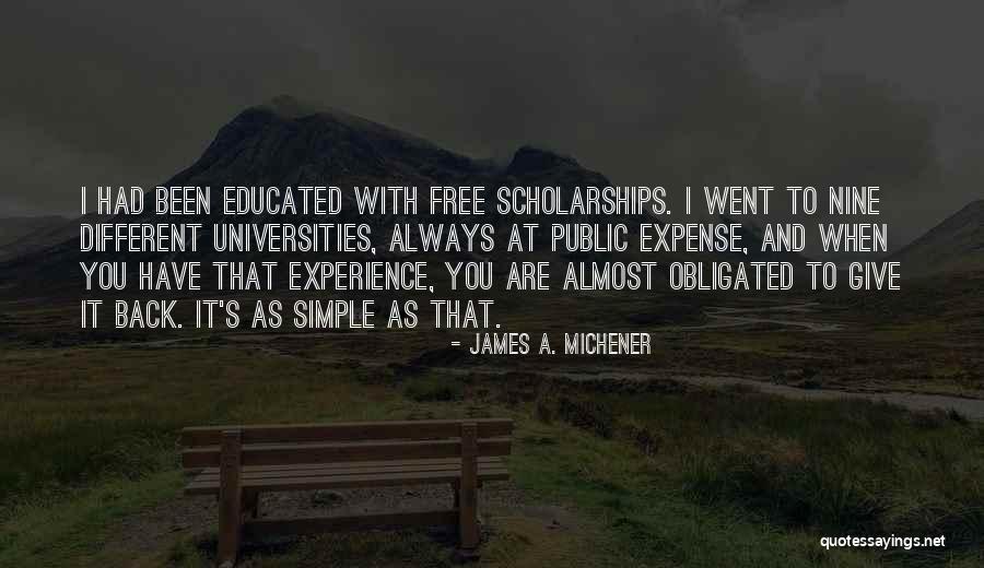 I'm Almost Giving Up Quotes By James A. Michener