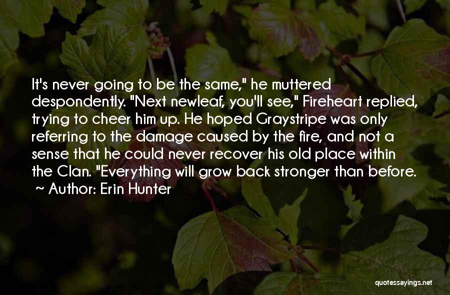 I'm Back And Stronger Than Ever Quotes By Erin Hunter