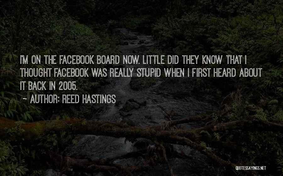 I'm Back On Facebook Quotes By Reed Hastings