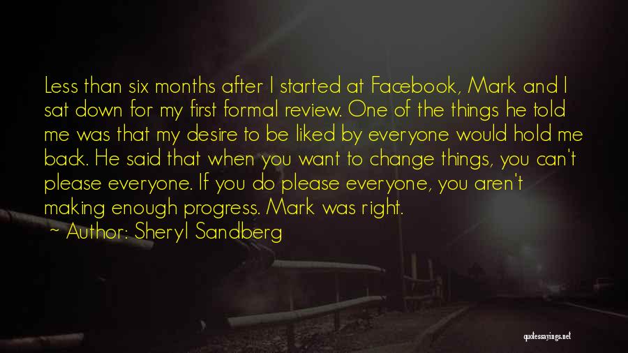 I'm Back On Facebook Quotes By Sheryl Sandberg