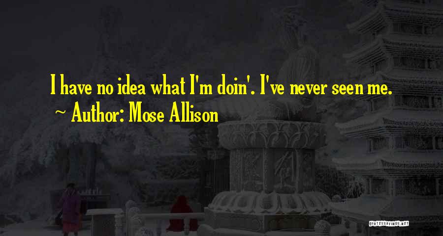 I'm Doin Me Quotes By Mose Allison