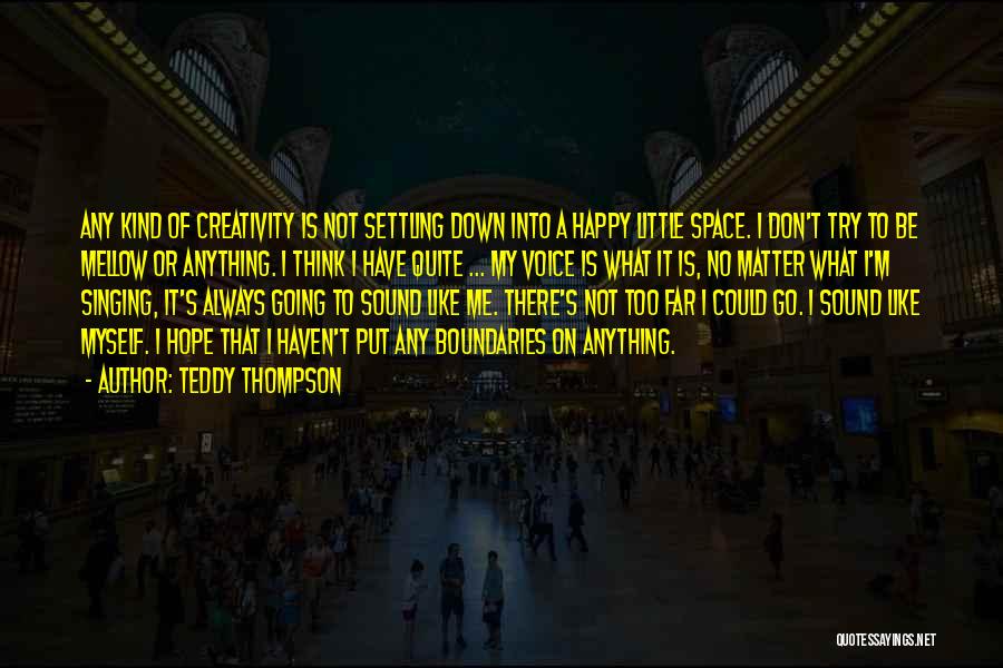 I'm Happy No Matter What Quotes By Teddy Thompson