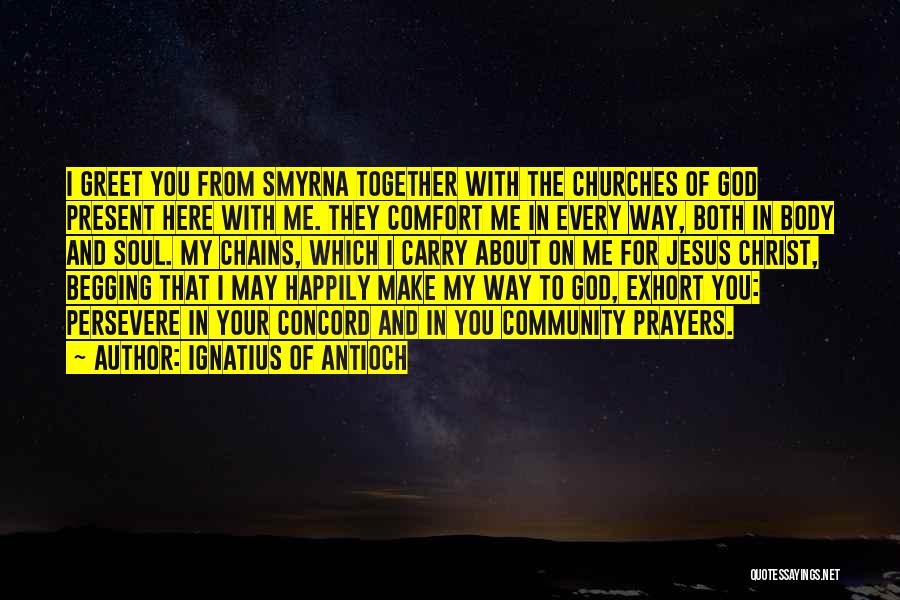 I'm Here To Comfort You Quotes By Ignatius Of Antioch