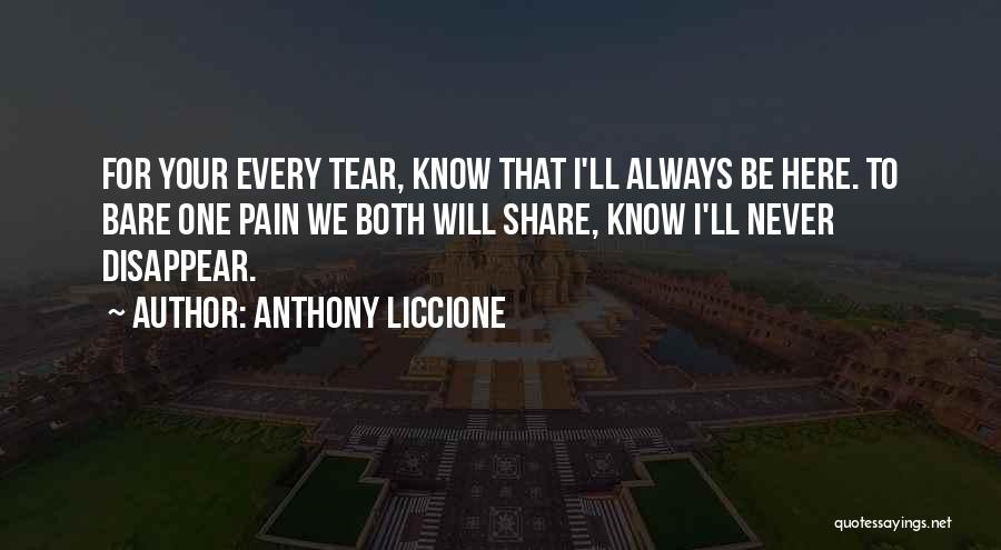 I'm Here To Stay Forever Quotes By Anthony Liccione