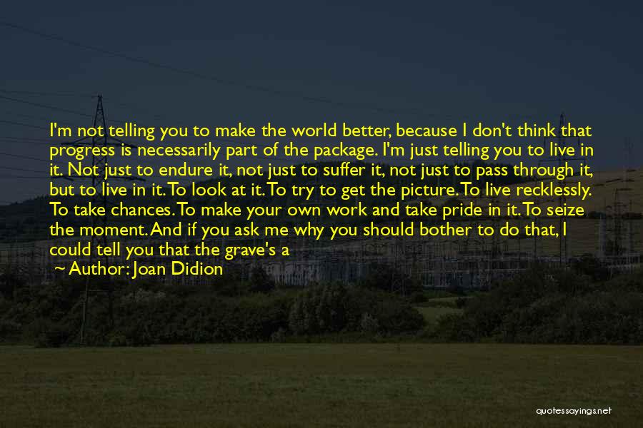 I'm In Progress Quotes By Joan Didion