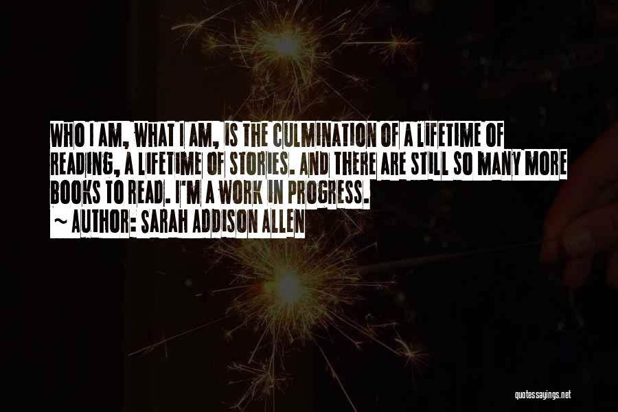I'm In Progress Quotes By Sarah Addison Allen