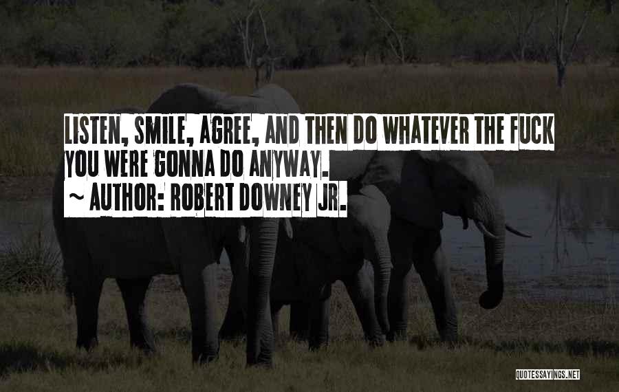 I'm Just Gonna Smile Quotes By Robert Downey Jr.