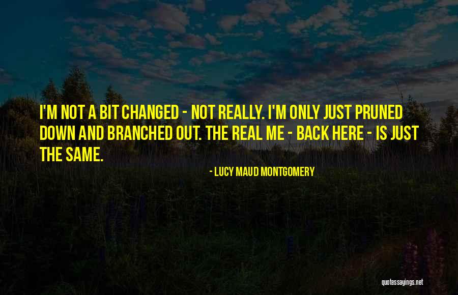 I'm Just Not The Same Quotes By Lucy Maud Montgomery