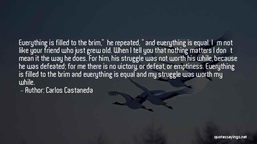 I'm Just Not Worth It Quotes By Carlos Castaneda