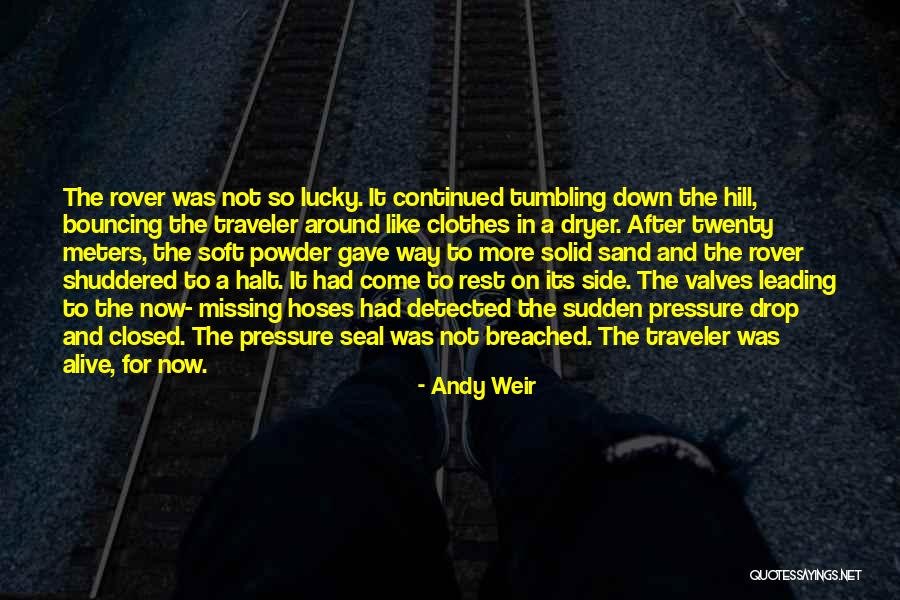 I'm Lucky To Be Alive Quotes By Andy Weir