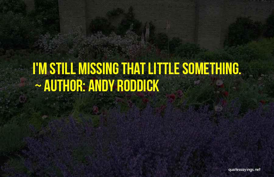 I'm Missing Something Quotes By Andy Roddick