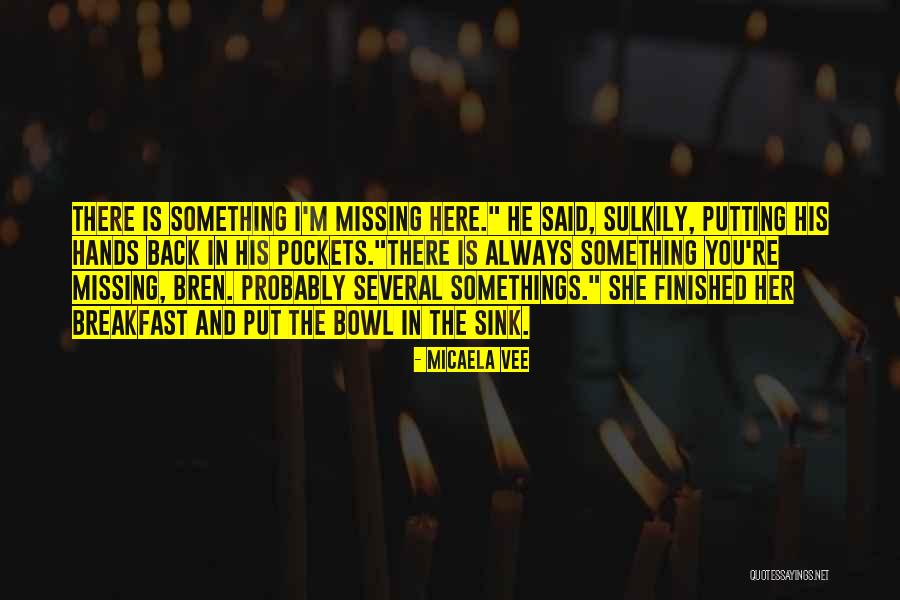 I'm Missing Something Quotes By Micaela Vee