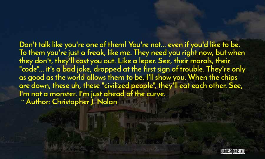 I'm Not A Freak Quotes By Christopher J. Nolan