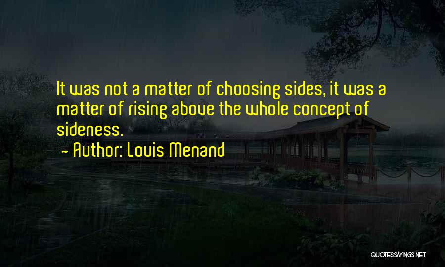 I'm Not Choosing Sides Quotes By Louis Menand
