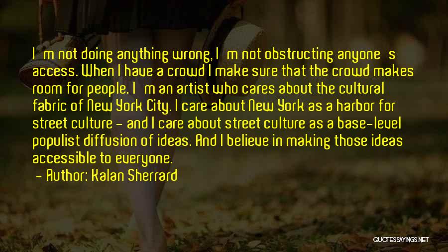 I'm Not Doing Anything Wrong Quotes By Kalan Sherrard