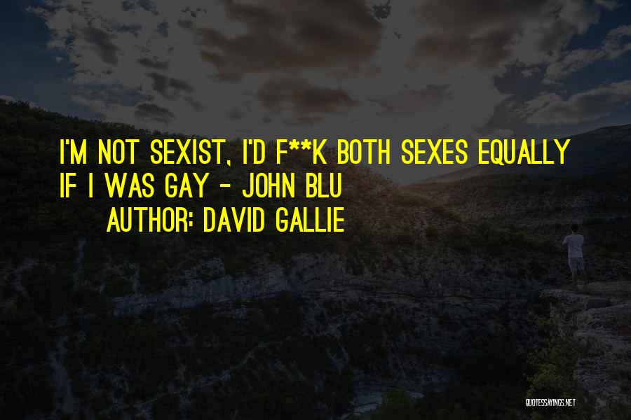 I'm Not Gay Quotes By David Gallie