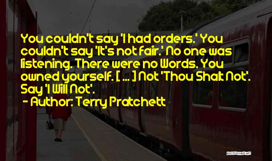 I'm Not Owned Quotes By Terry Pratchett