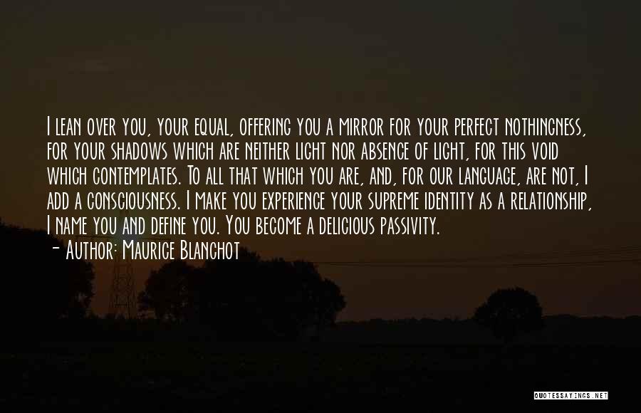 I'm Not Perfect Relationship Quotes By Maurice Blanchot