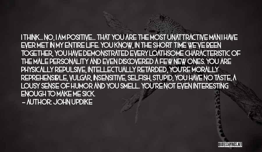 I'm Not Stupid You Think Quotes By John Updike