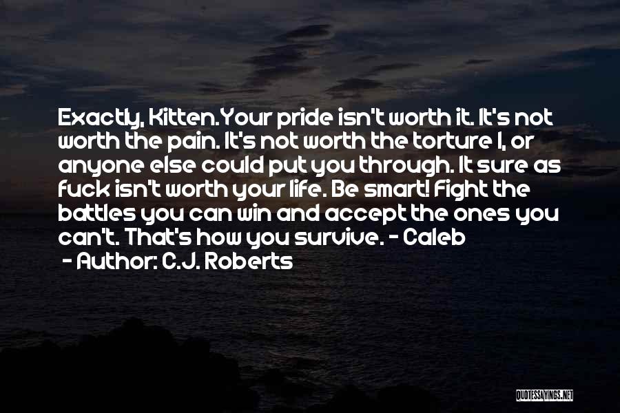 I'm Not Worth The Fight Quotes By C.J. Roberts