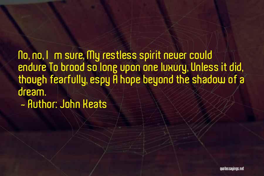 I'm Restless Quotes By John Keats