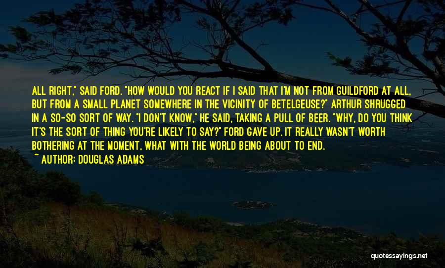 I'm So Worth It Quotes By Douglas Adams