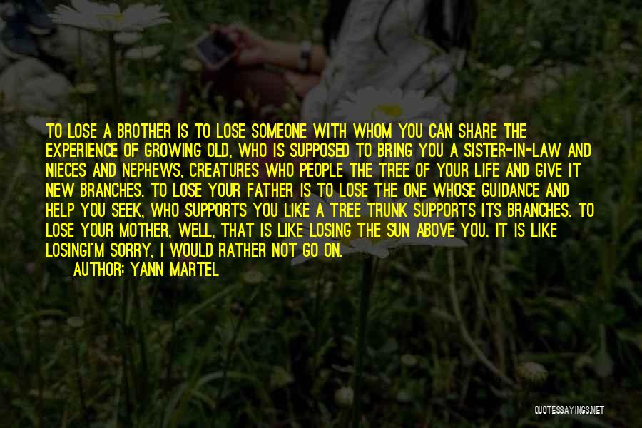 I'm Sorry Brother Quotes By Yann Martel I'm Sorry Brother Quotes By Yann Martel