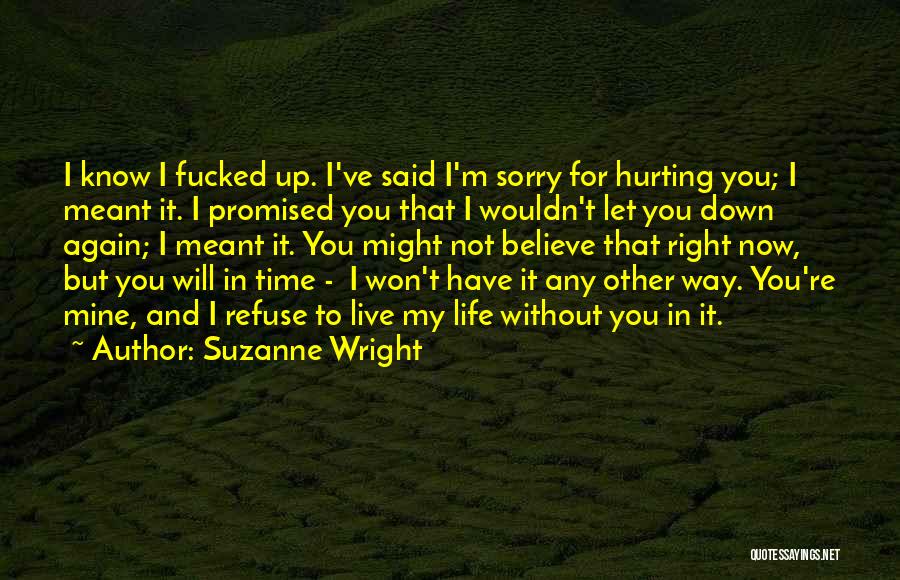 I'm Sorry For Hurting You Quotes By Suzanne Wright