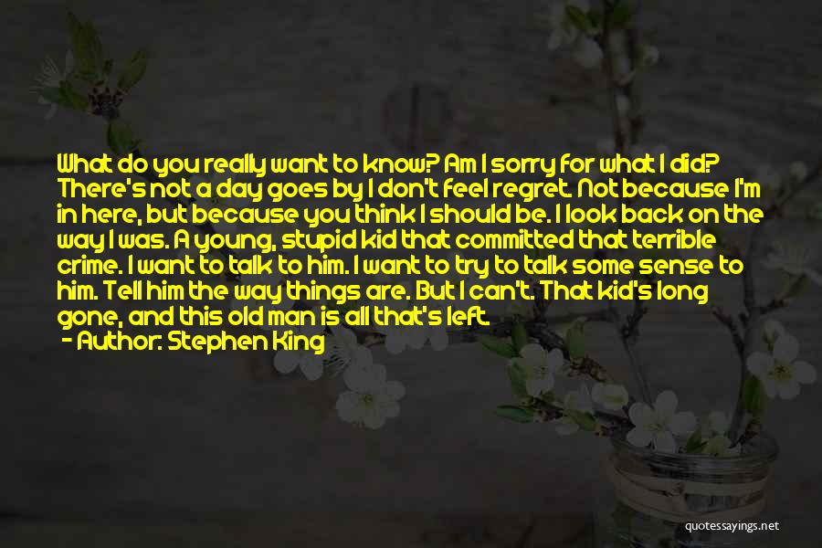 I'm Sorry For What I Did Quotes By Stephen King
