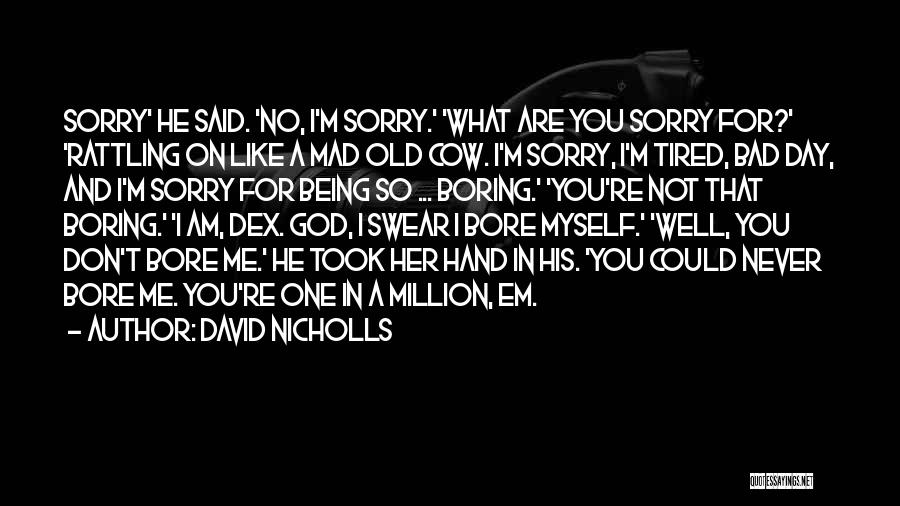 I'm Sorry For What I Said Quotes By David Nicholls