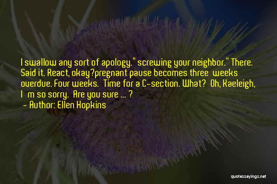 I'm Sorry For What I Said Quotes By Ellen Hopkins