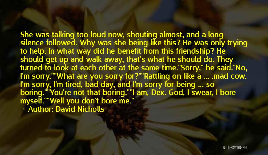 I'm Sorry Friendship Quotes By David Nicholls