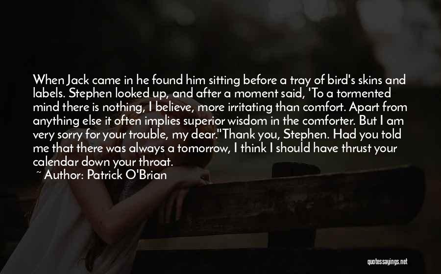 I'm Sorry Friendship Quotes By Patrick O'Brian