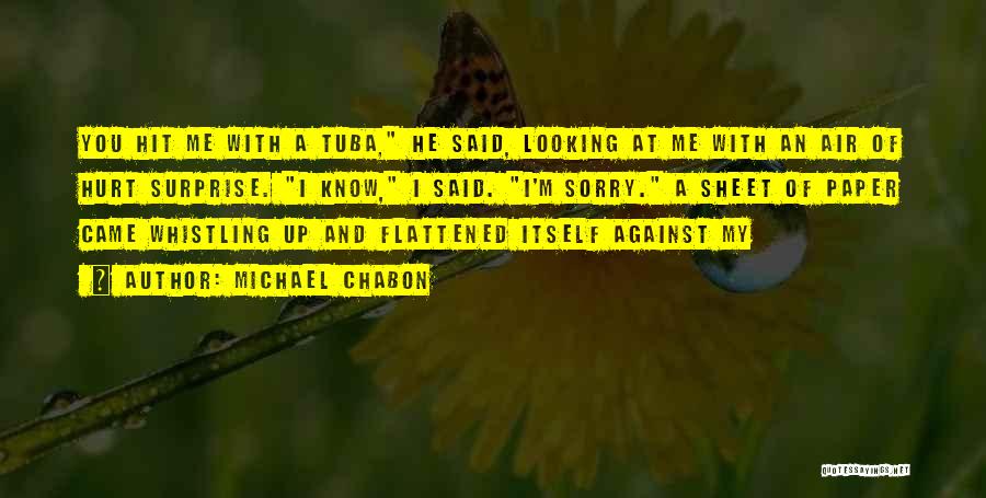 I'm Sorry Hurt You Quotes By Michael Chabon