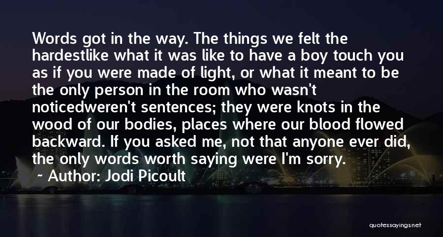 I'm Sorry I Asked Quotes By Jodi Picoult