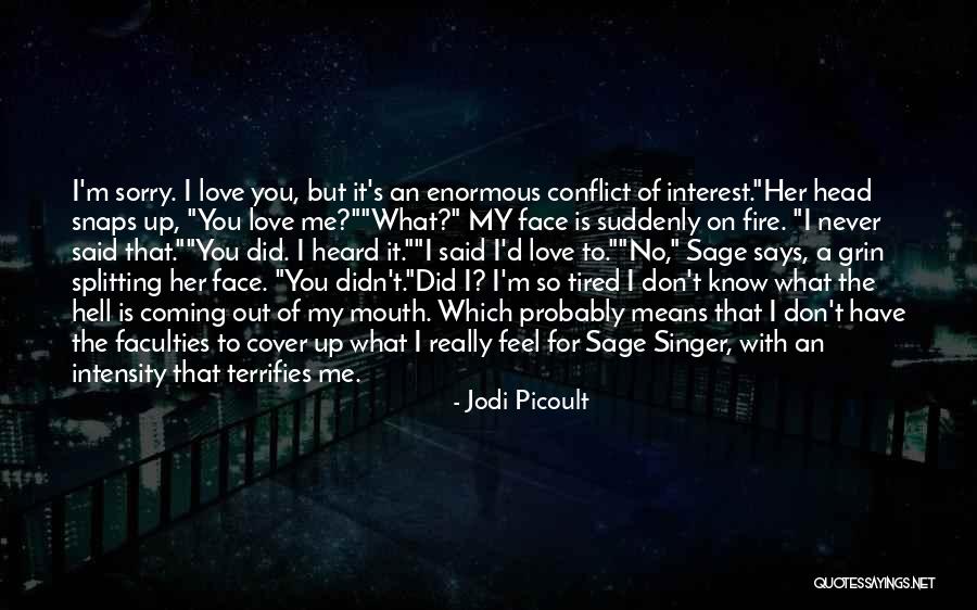 I'm Sorry Love Quotes By Jodi Picoult