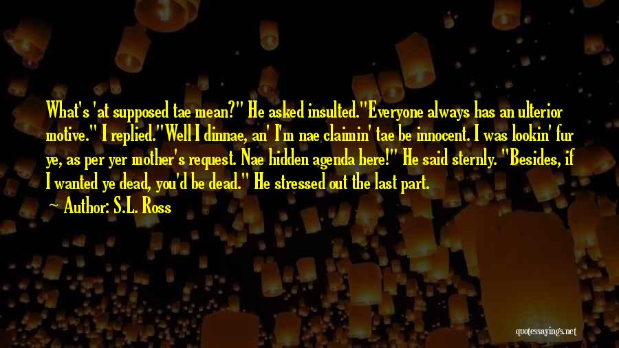 I'm Stressed Quotes By S.L. Ross