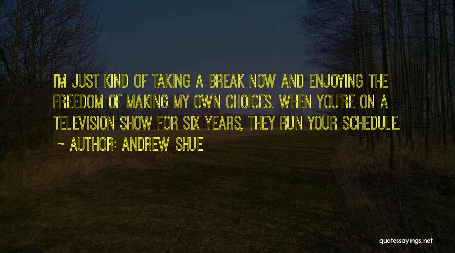 I'm Taking A Break Quotes By Andrew Shue