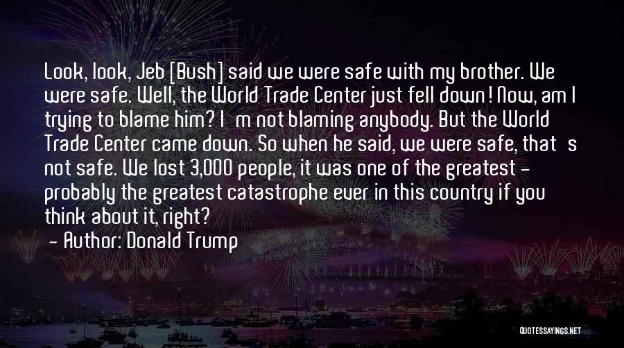 I'm The One To Blame Quotes By Donald Trump