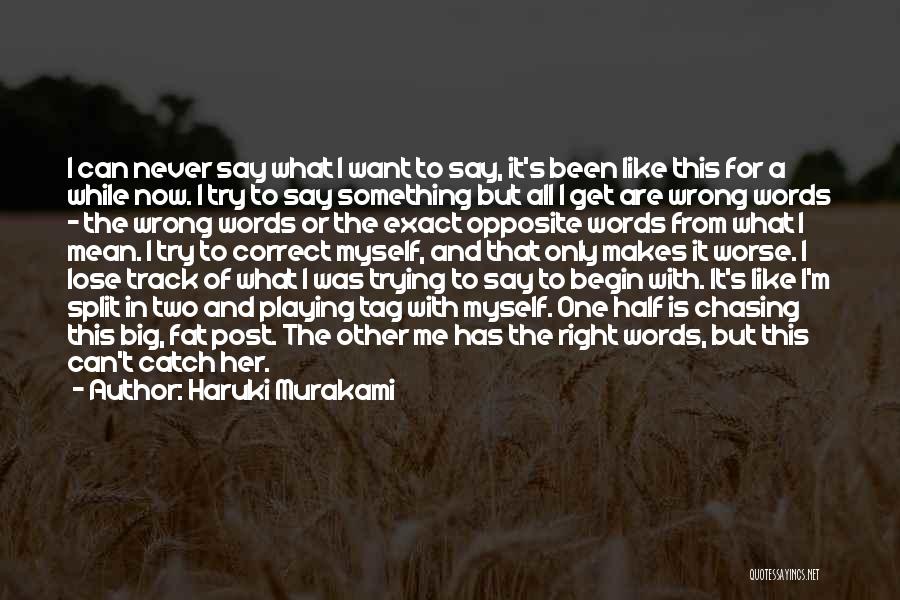 I'm The Only One Trying Quotes By Haruki Murakami