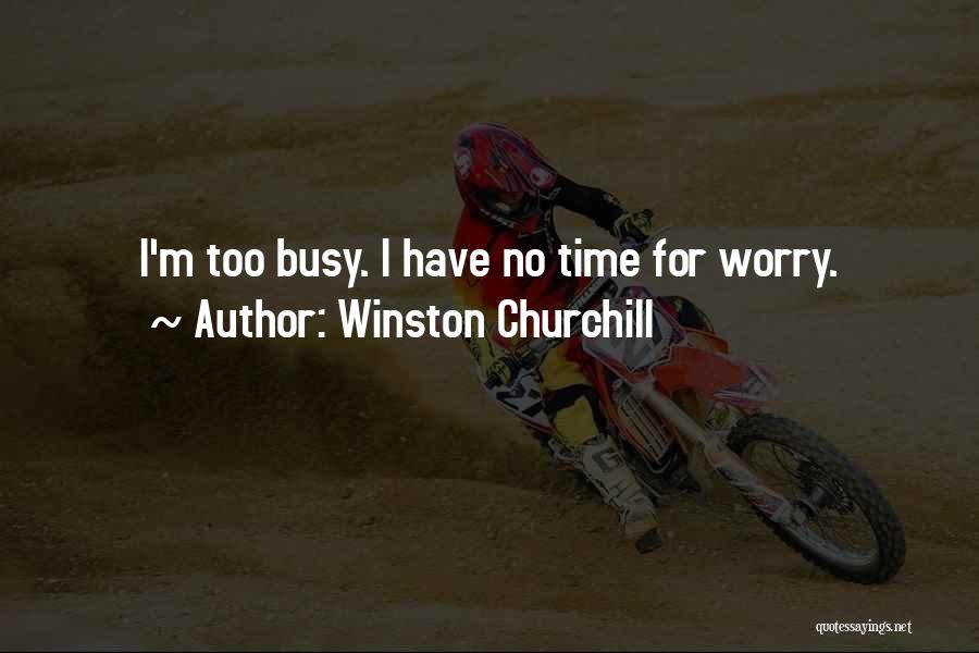 I'm Too Busy Quotes By Winston Churchill