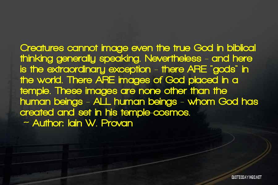 Image Of God Quotes By Iain W. Provan