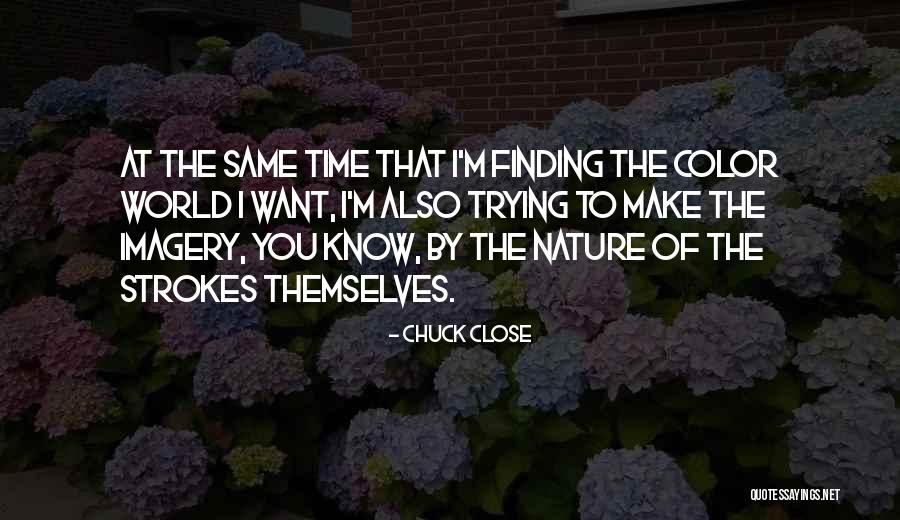 Imagery You Quotes By Chuck Close Imagery You Quotes By Chuck Close