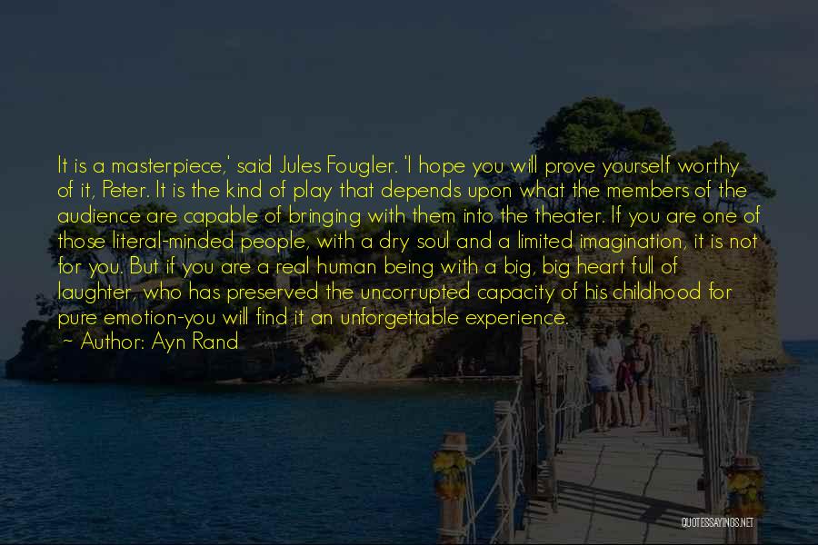 Imagination And Childhood Quotes By Ayn Rand