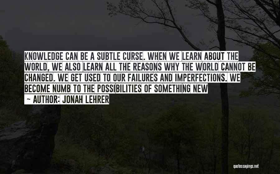 Imagine Jonah Lehrer Quotes By Jonah Lehrer