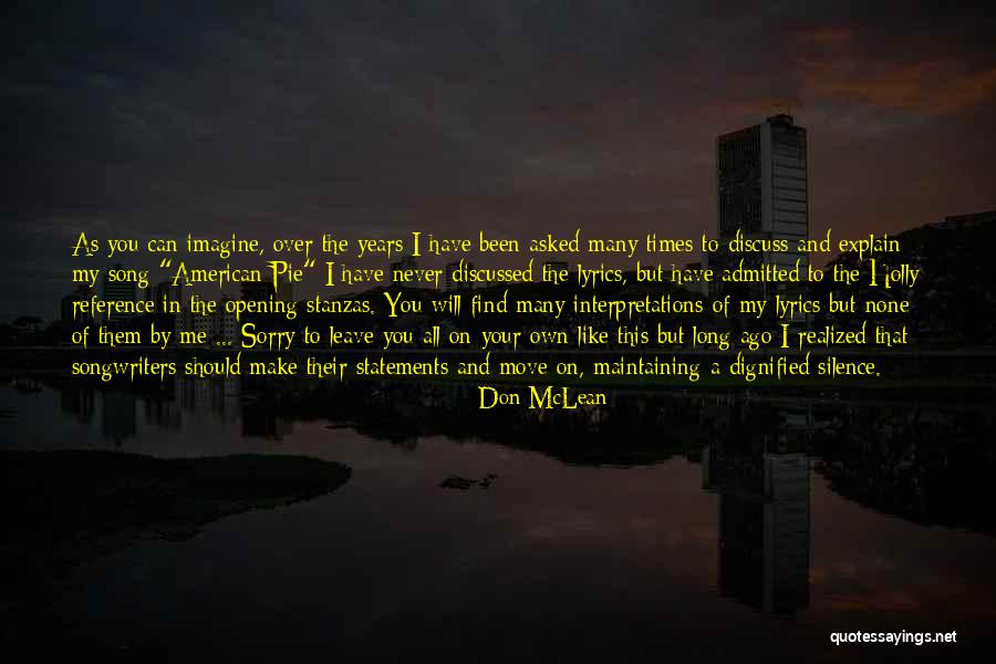 Imagine The Song Quotes By Don McLean Imagine The Song Quotes By Don McLean
